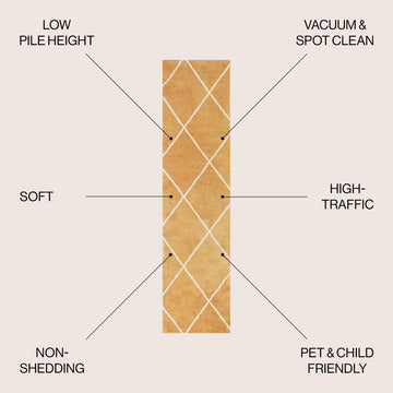 Cole Minimalist Diamond Trellis Area Rug
